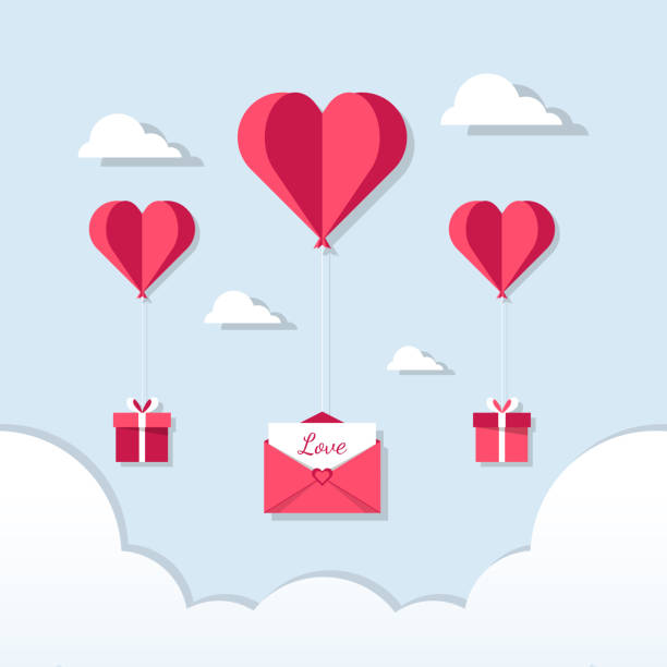 istock Happy Valentine's Day Card in Paper Cut Style 1457600932