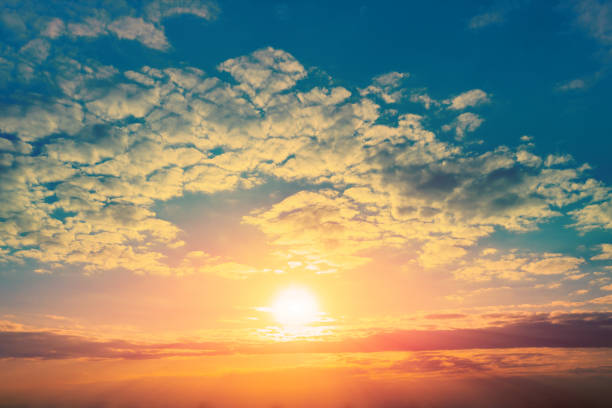 istock Colorful cloudy sky at sunset 1457605790
