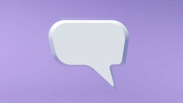 istock Cute talk icon or chat icon and emotion icon 3d render. 1457606642