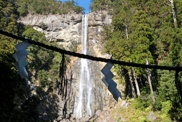 cachoeira de nachi perto de kii-katsuura no japão - higashimuro - fotografias e filmes do acervo