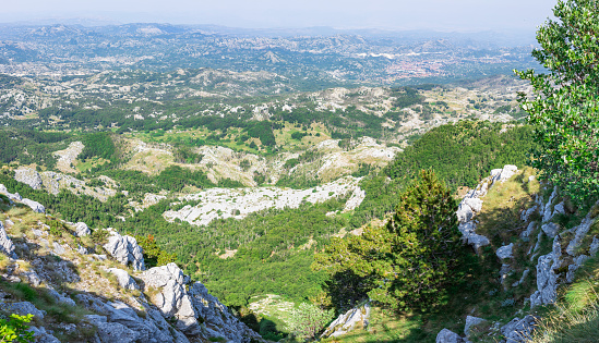 Panoramic view of Lovcen national park in Montenegro.