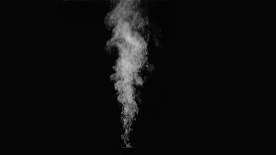 Steam or smoke on a black background