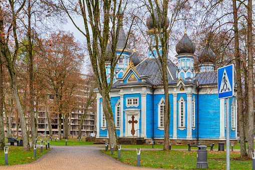 Orthodox church in Druskininkai city in  Lithuania.Horizontal Image