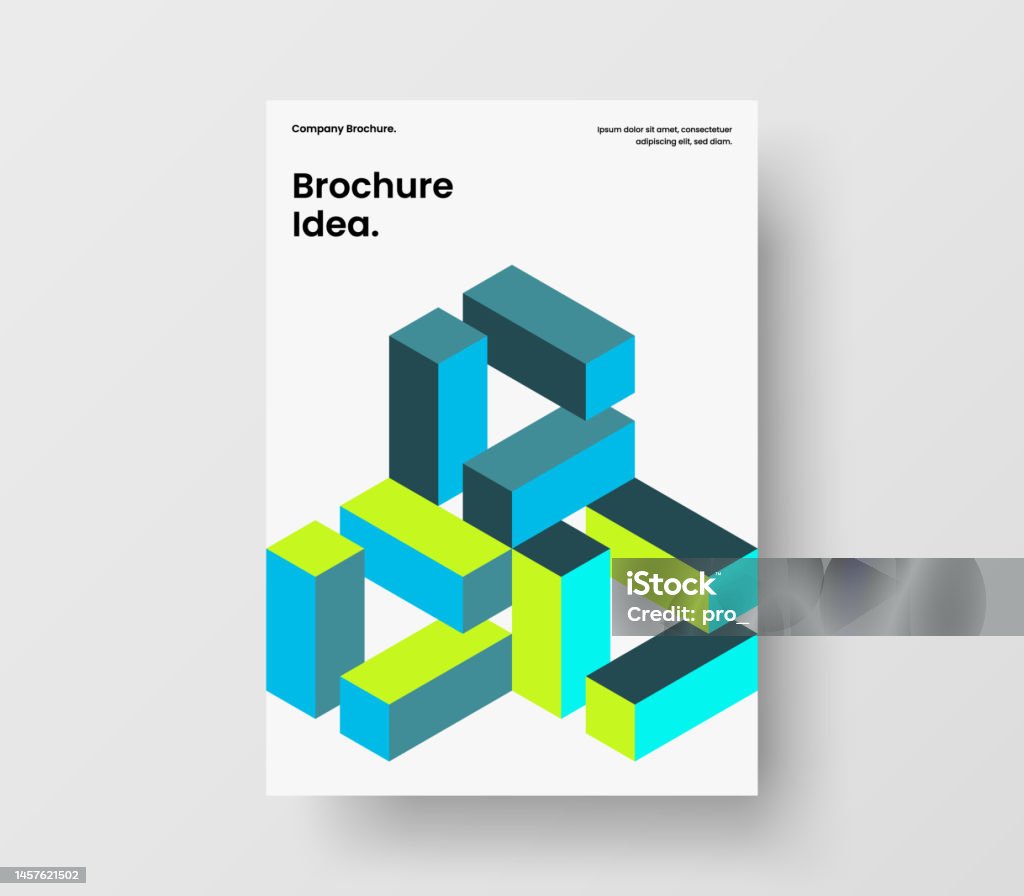 Creative Catalog Cover Design Vector Layout Modern Geometric Shapes