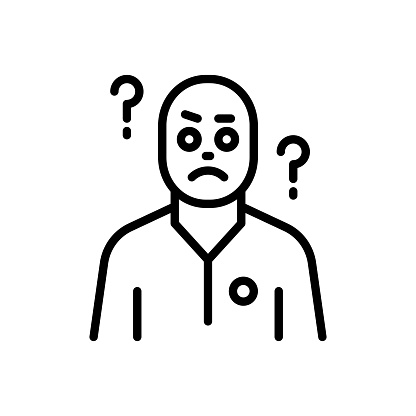 Icon for seriously, gravely, question, confusion, doubt, pensive, wondering, serious