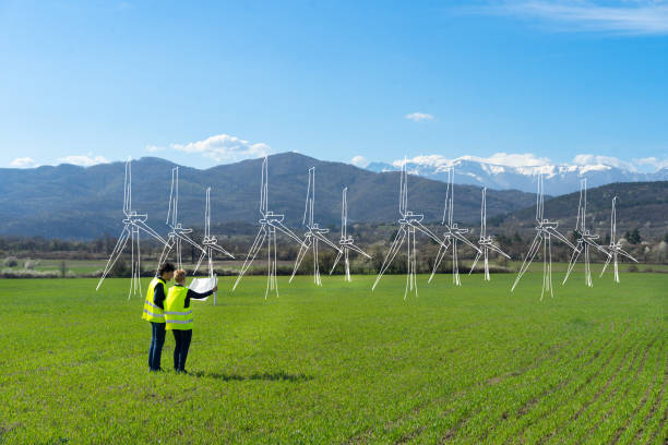 istock Imagining  wind turbines in  beautiful countryside 1457623811