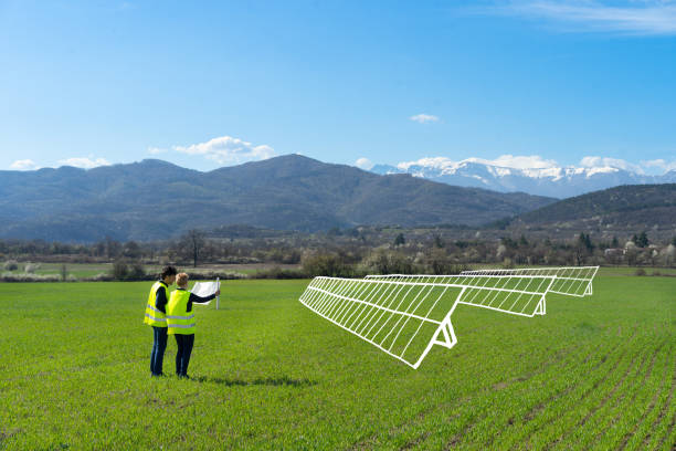 istock Engineers envisage a future solar photovoltaic farm 1457623817