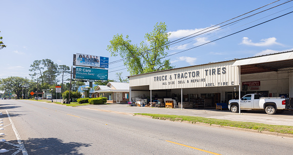 Adel, Georgia, USA - April 17, 2022: The Shops on Hutchinson Avenue