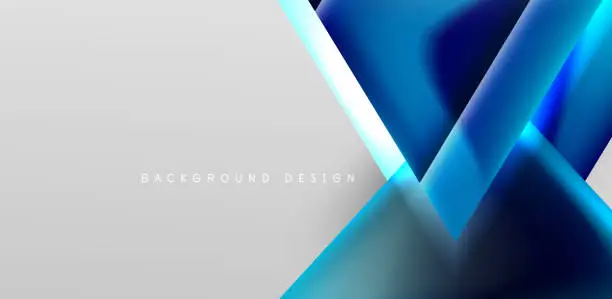 Vector illustration of Abstract bakground with overlapping triangles and fluid gradients for covers, templates, flyers, placards, brochures, banners