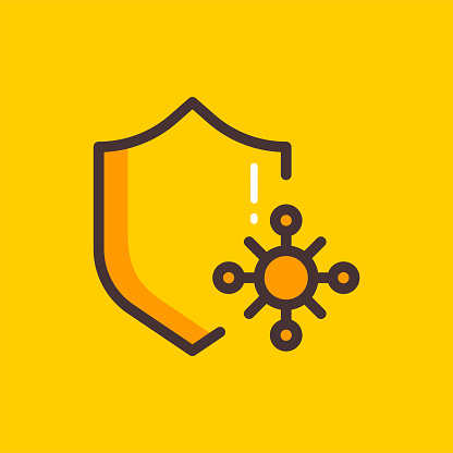 Virus Protection Line Icon Design with Editable Stroke. Suitable for Web Page, Mobile App, UI, UX and GUI design.