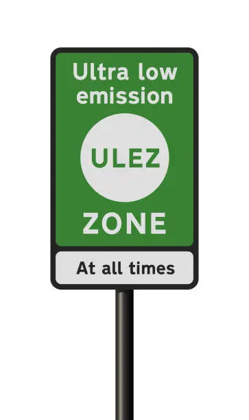 Vector illustration of Ultra Low Emission Zone sign