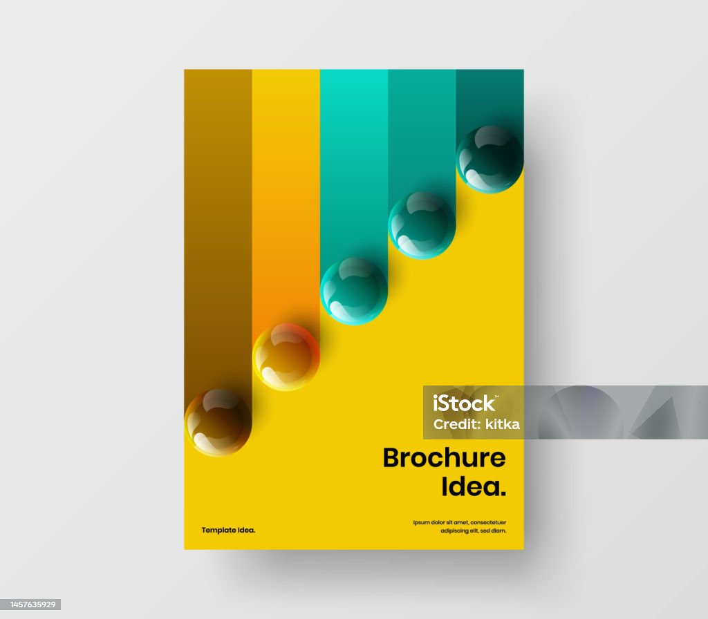 Unique Presentation Design Vector Concept Original 3d Spheres Catalog
