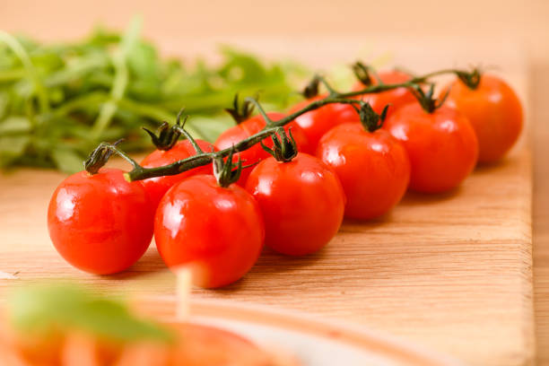 Close-up of cherry tomatoes on the table