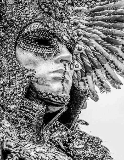 Venice, Italy - February 11, 2024: The Carnival of Venice (Italian: Carnevale di Venezia) is an annual festival held in Venice, Italy, famous throughout the world for its elaborate costumes and masks. \nThe Carnival ends on Shrove Tuesday (Martedì Grasso or Mardi Gras), which is the day before the start of Lent on Ash Wednesday (February-March).\nThe Carnival traces its origins to the Middle Ages, existing for several centuries until it was abolished in 1797. The tradition was revived in 1979, and the modern event now attracts approximately 3 million visitors annually.