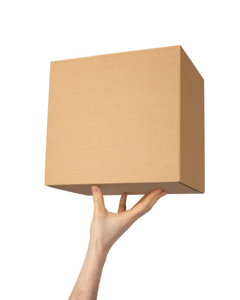 istock cardboard box in male hands isolated on white background 1457646467