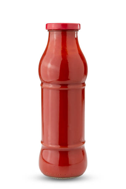 szklany słoik przecieru pomidorowego - tomato sauce jar zdjęcia i obrazy z banku zdjęć