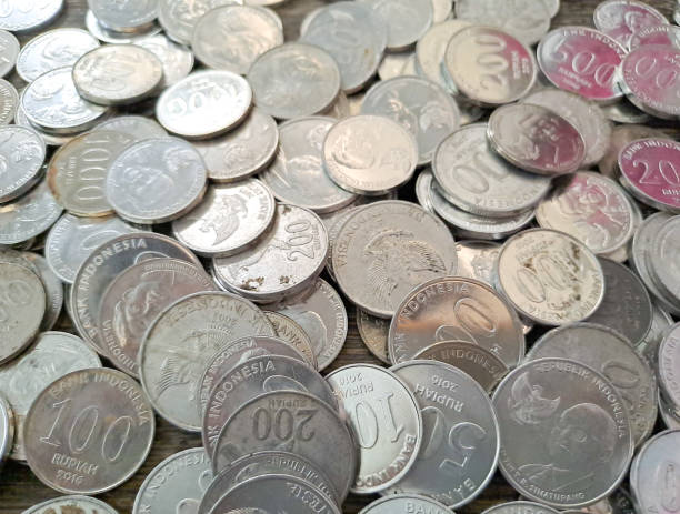 istock Full Frame Shot Of Indonesian Coins rupiah. 1457649644