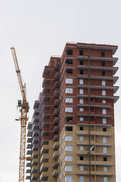 istock Construction of a highrise apartment building. 1457651721