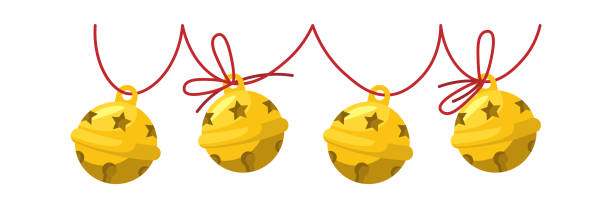 istock Christmas bells flat icon Winter holiday decoration 1457654371