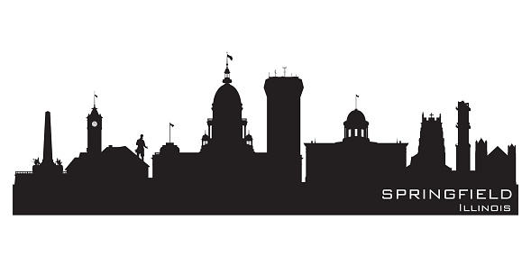 Springfield Illinois city skyline vector silhouette illustration