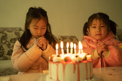 two children celebrating their birthday