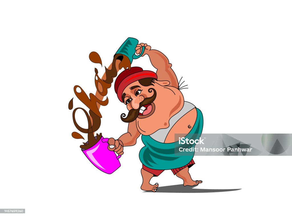Chai Wala Cartoon Character Indian Pakistani Street Tea Seller Stock  Illustration - Download Image Now - iStock