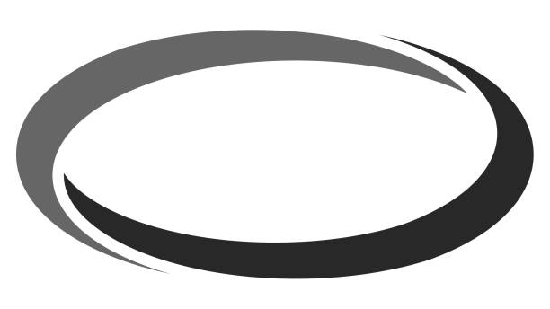 stockillustraties, clipart, cartoons en iconen met oval logo shape, frame label design, badge auto icon simple - ellips