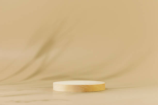 istock Empty product display on natural beige background 1457665313