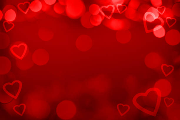 istock Frame made of red hearts and defocused lights with space for copy 1457665417