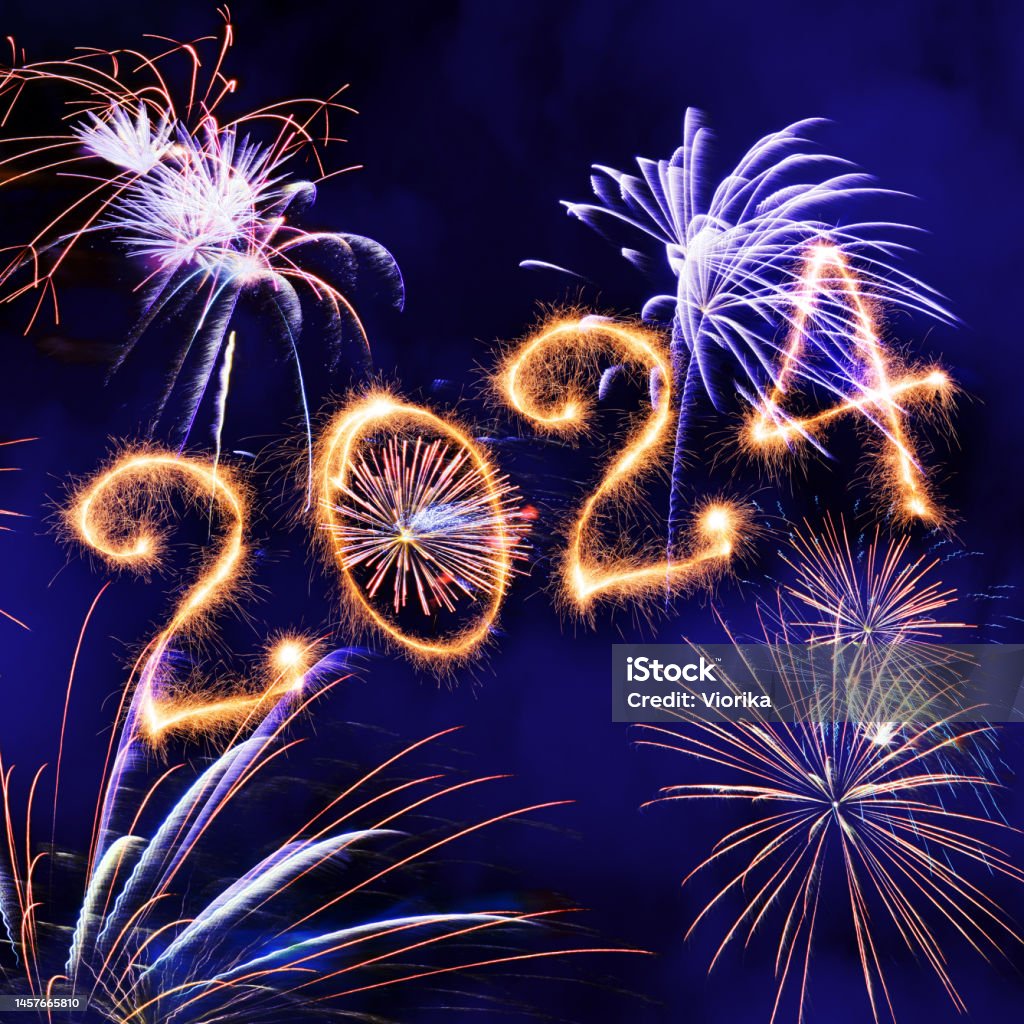 Sparkling New Year 2024 With Fireworks Stock Photo Download Image Now Sparkling New Year 2024 With Fireworks Stock Photo Download Image Now