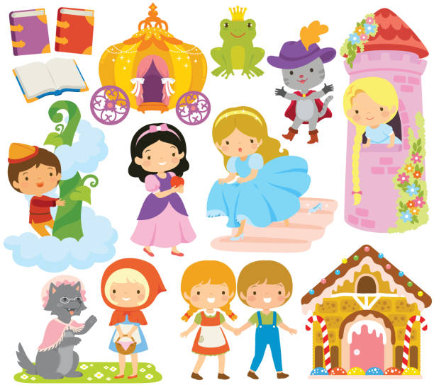 Fairy Tales collection vector art illustration