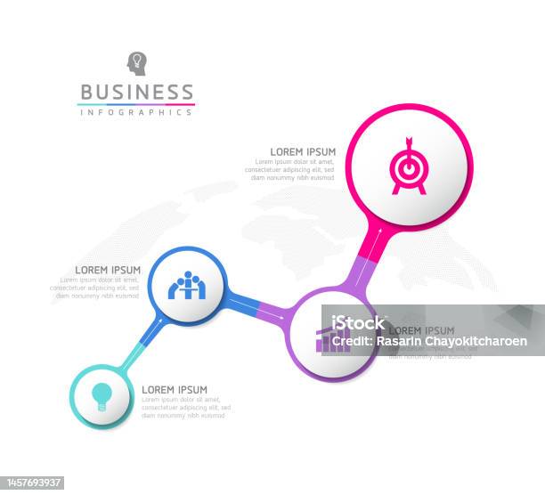 Circular Connection On Screen Circular Connection Steps Infographic Template Stock Illustration ...