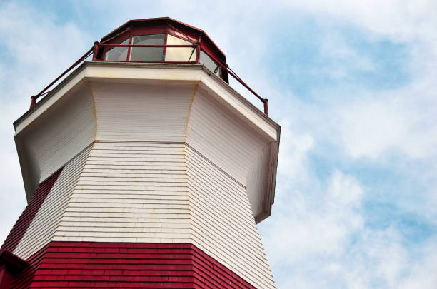 east quoddy lighthouse aka head harbor light, campobello island, nb, canada - lighthouse local landmark blue canada 뉴스 사진 이미지