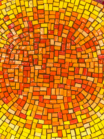 Wallpaper background texture of a small tile colorful wall design.