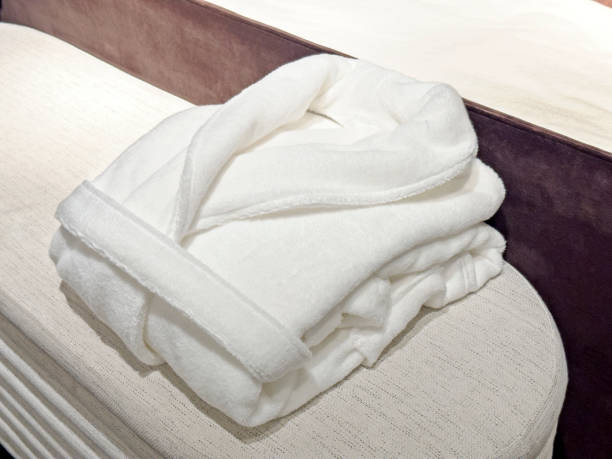 bathrobe - badjas stockfoto's en -beelden