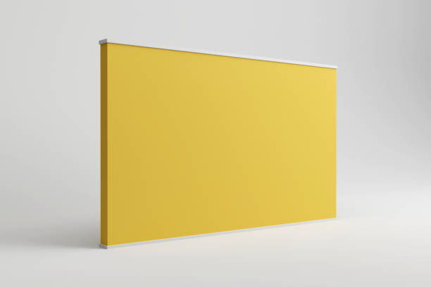 istock Large Size Straight Exhibition Display Banner Stand Backdrop for show advertising stand. 3d render. 1457704379