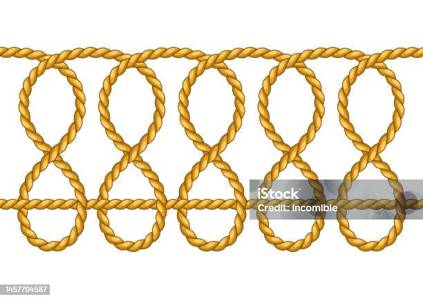 Illustration Of Jute Rope Knot Nautical Fishing And Decorative Node Stock  Illustration - Download Image Now - iStock