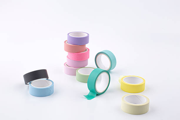 istock colorful masking tape rolls background on white 1457705414