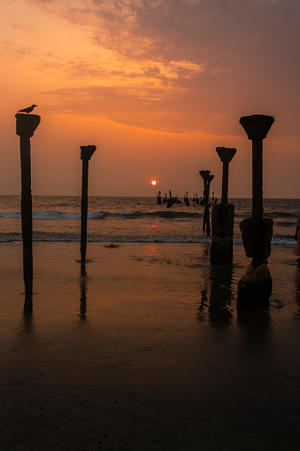 Beach sunset view from Kozhikode beach