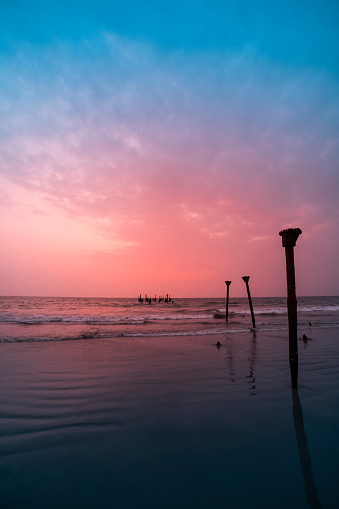Beautiful sunset view from Kozhikode beach
