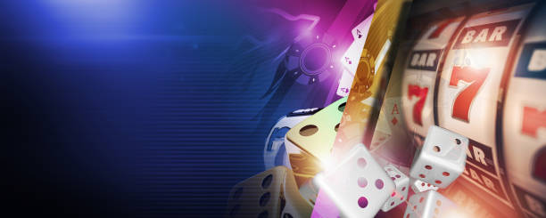 istock Las Vegas Casino Games Banner Backdrop 3D Render 1457706823