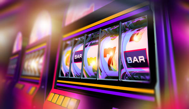 Slot Machines Casino Games Conceptual 3D Illustration Las Vegas Slot Machines Casino Games Conceptual 3D Illustration. Three One Haded Bandits. coin operated stock pictures, royalty-free photos & images