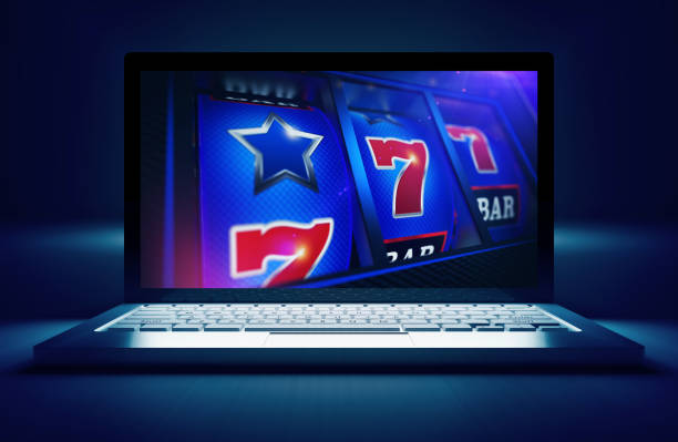 istock Casino Slot Machine Reel on a Computer Display Concept 3D 1457707968