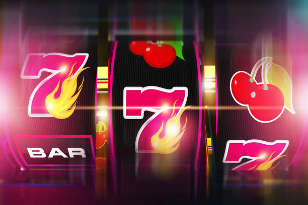 One Handed Slot Spin 3D illustration
