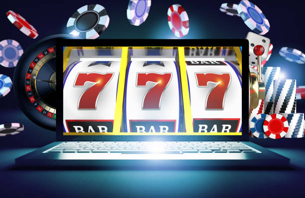 istock Online Casino Games Laptop Concept 3D Illustration 1457708686
