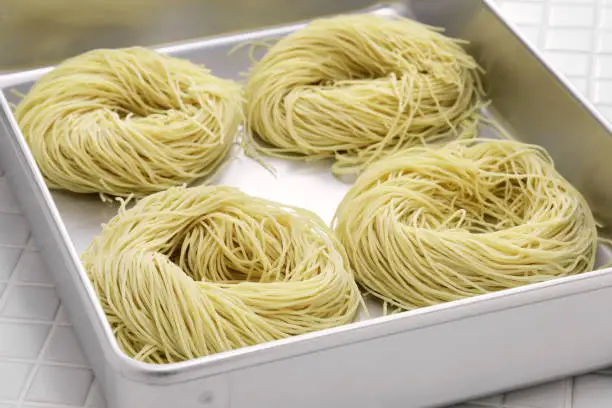 Photo of Youmian, Fresh noodles used for wonton noodles, a famous Hong Kong specialty.