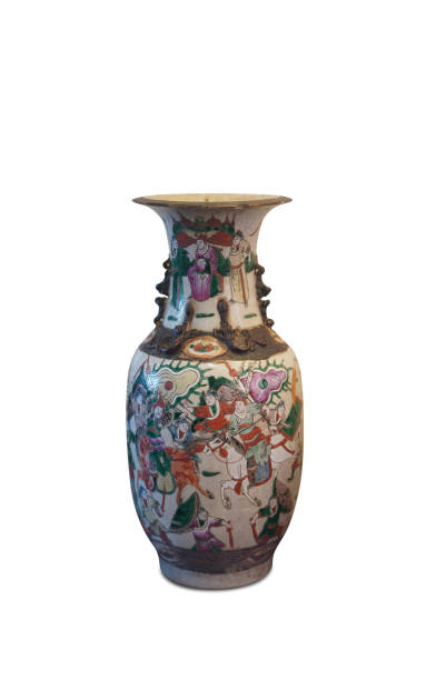 istock front view antique ceramic vase on white background, object, decor, fashion, gift, home, house, copy space 1457713355