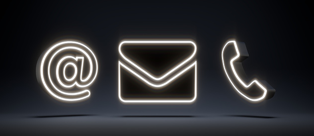 contact as icon symbol - 3D Illustration