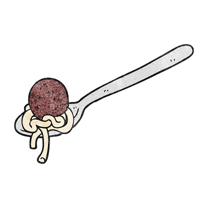 Freehand Textured Cartoon Meatball Stock Illustration - Download Image ...
