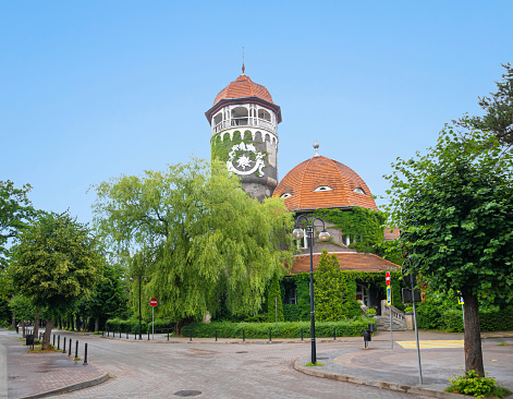 Water tower is Famous landmark of Svetlogorsk, Kaliningrad region. Nobody